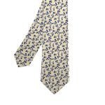 Corbata Crema Flores - Zaza Dorali