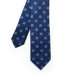 Corbata Azul Flor M - Zaza Dorali
