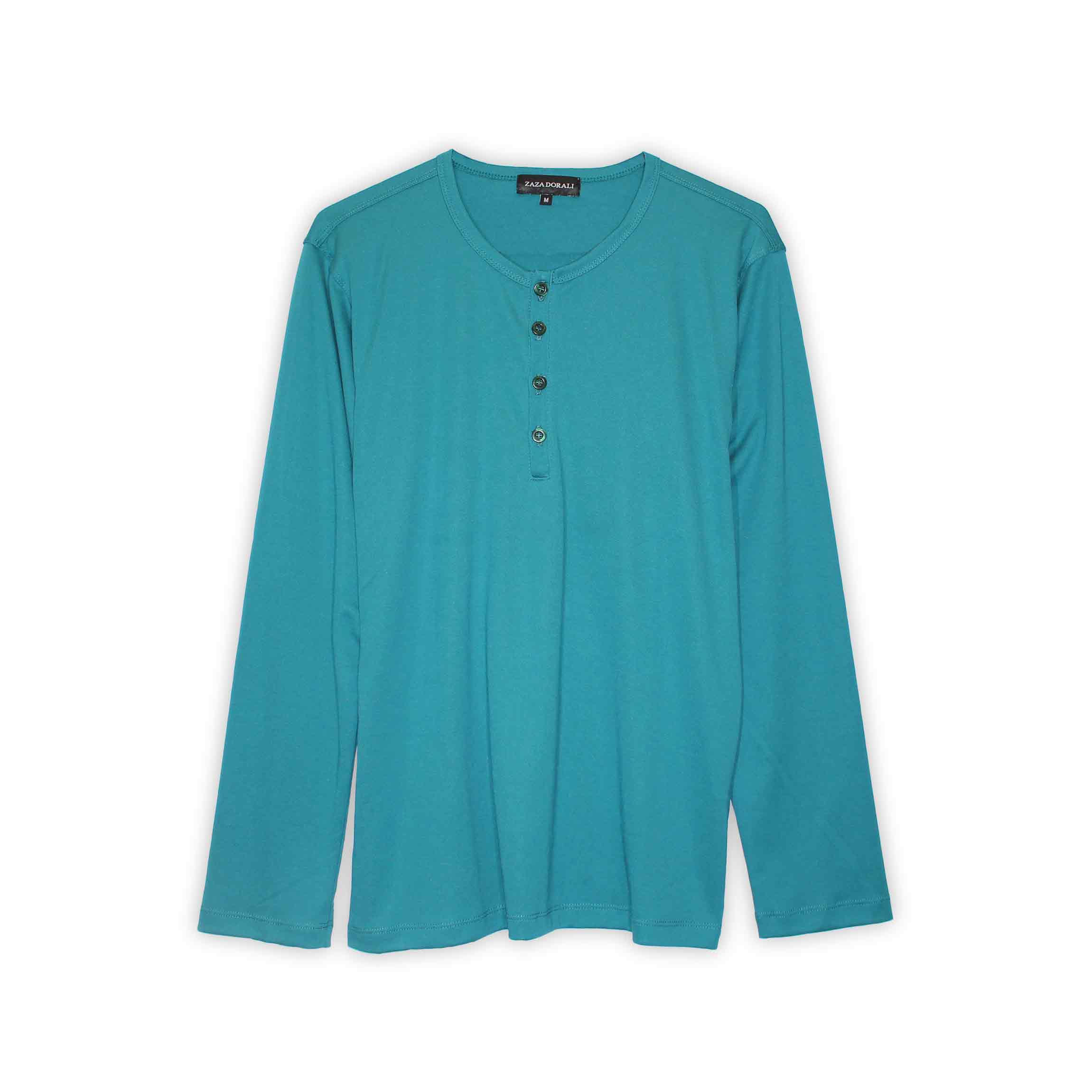 Polera Botones Turquesa - Zaza Dorali
