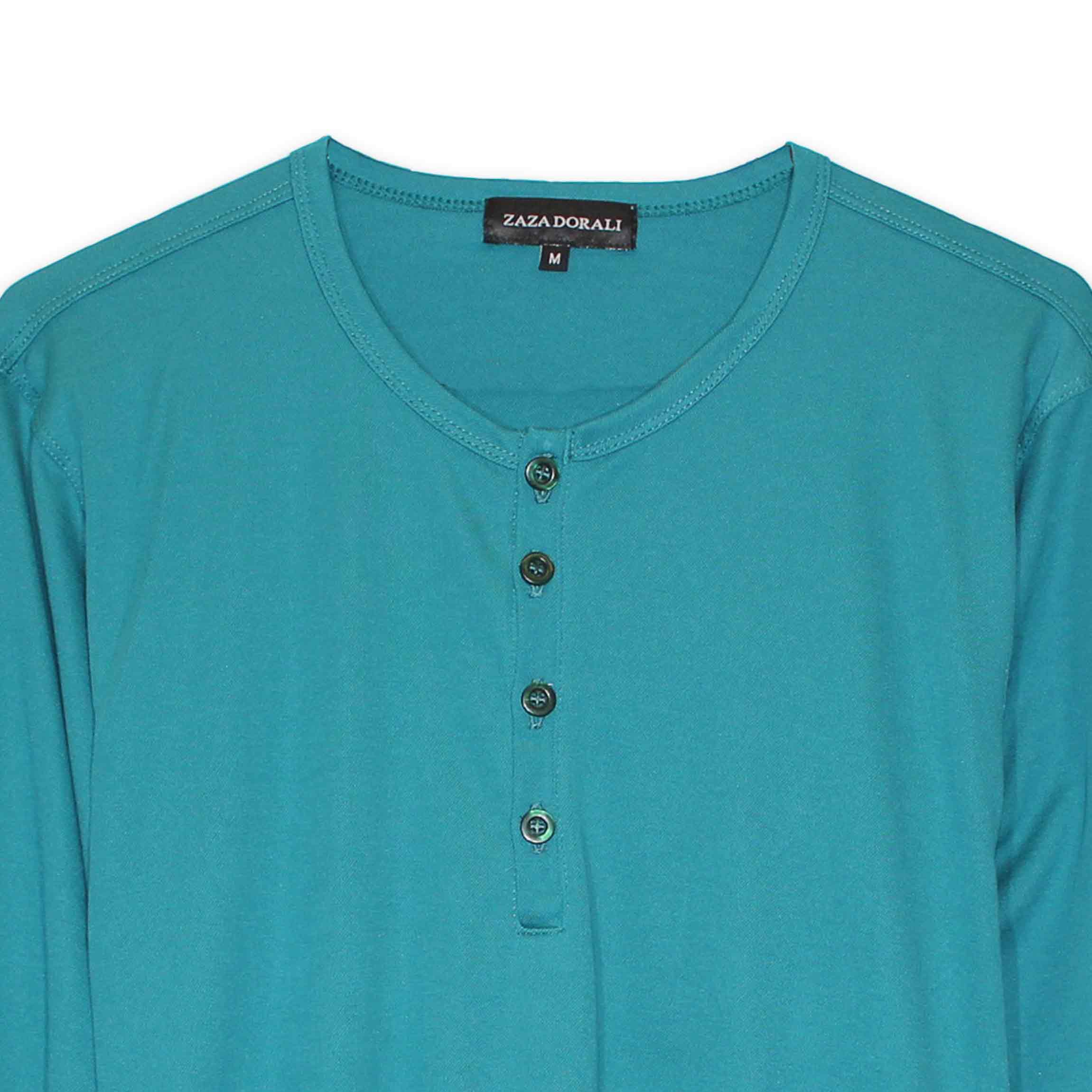 Polera Botones Turquesa, vista 2