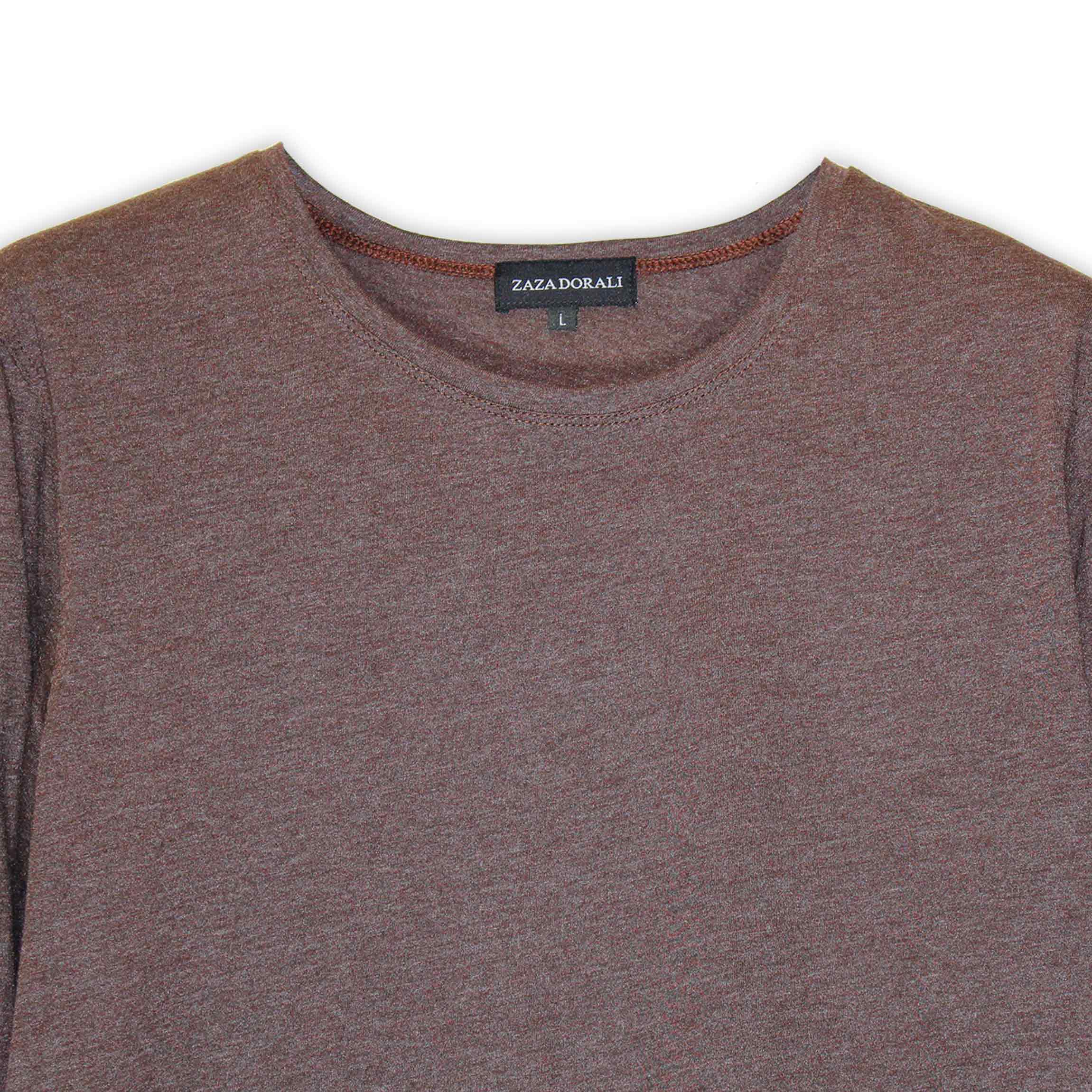 Polera Cuello Redondo Café, vista 2