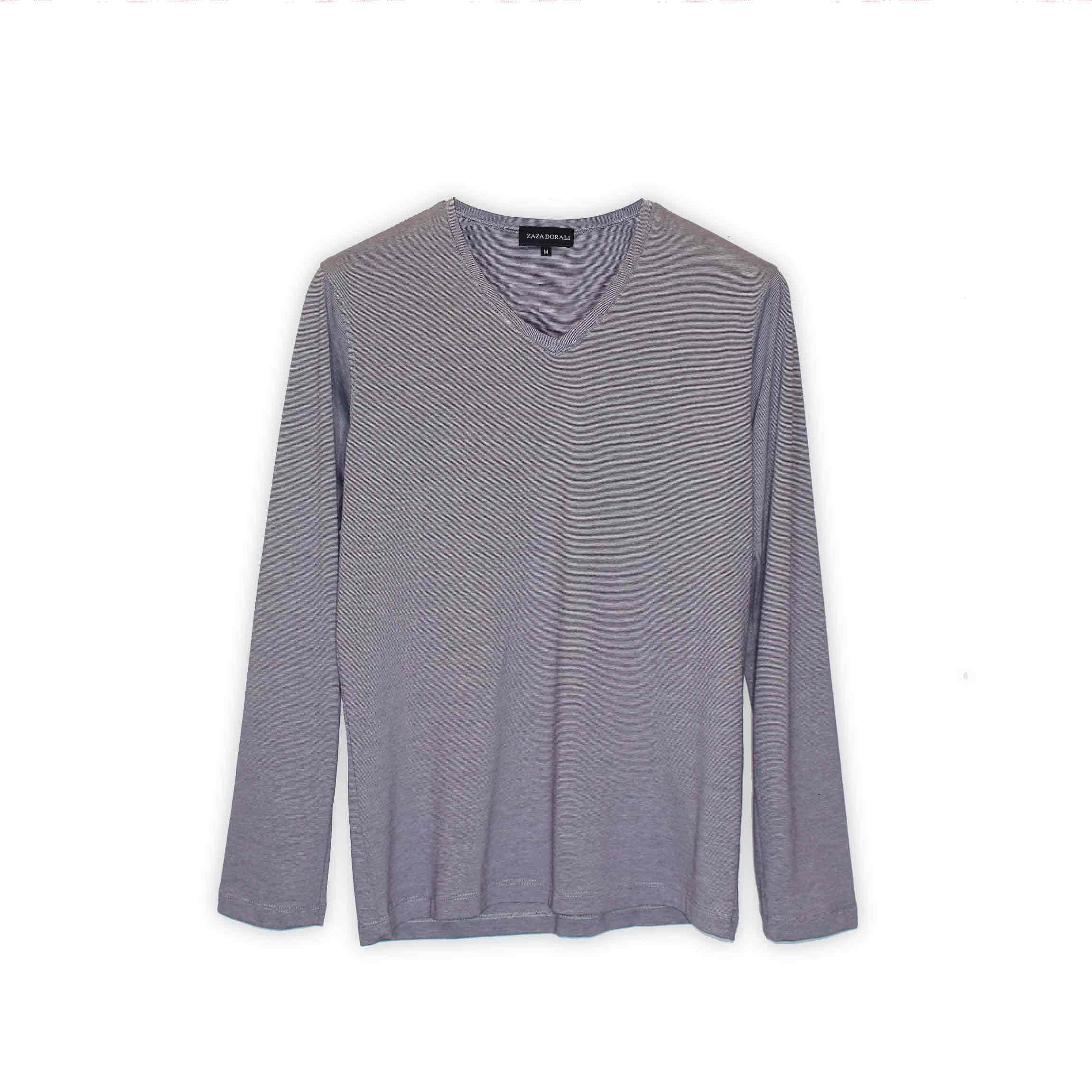 Polera Cuello V Cemento - Zaza Dorali