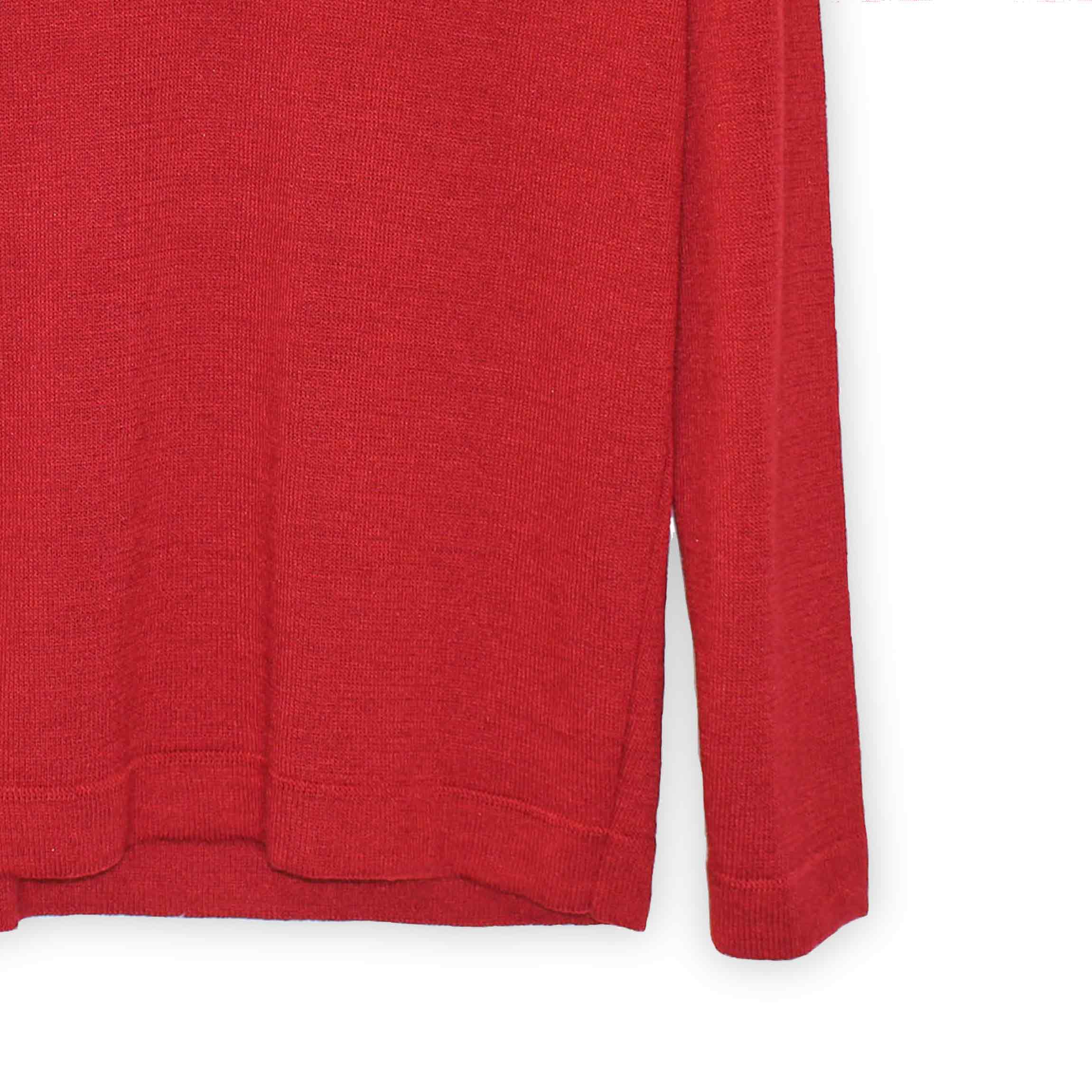 Sweater Cuello V Rojo Italia, vista 3