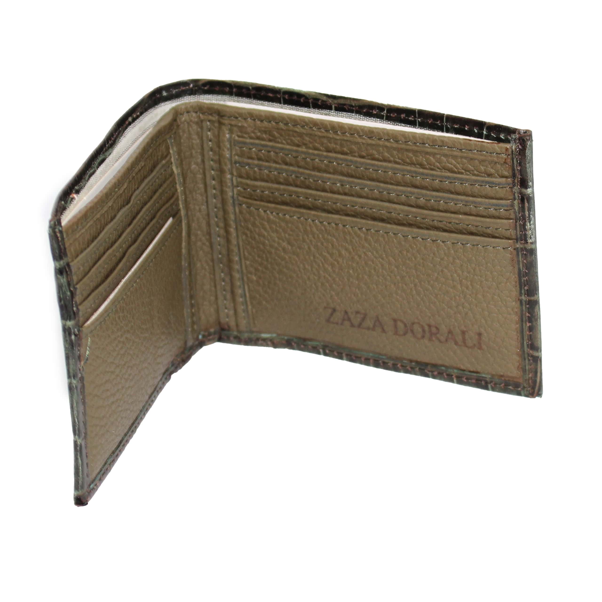 Billetera Croco Verde, vista 2