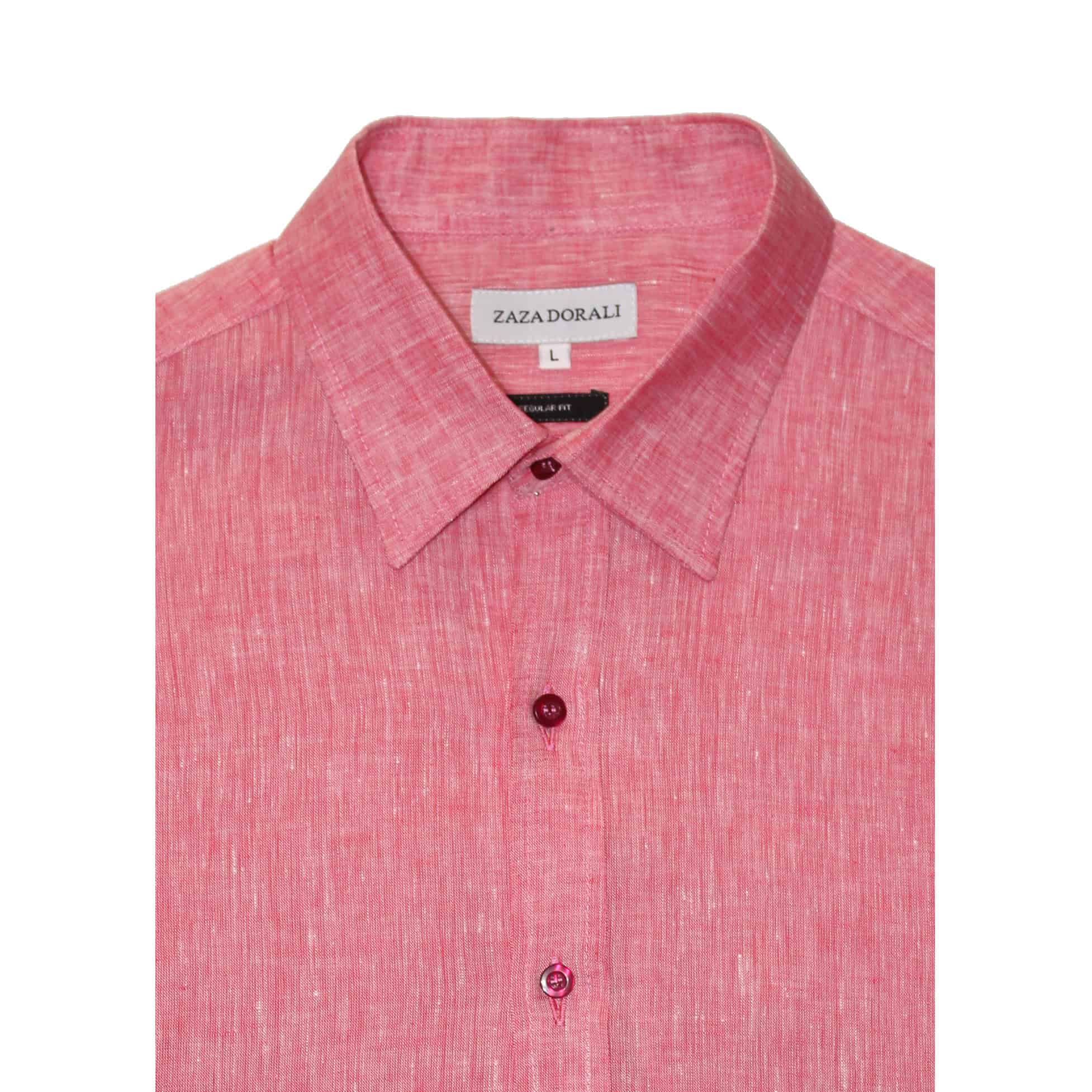 Camisa Lino Fucsia, vista 2