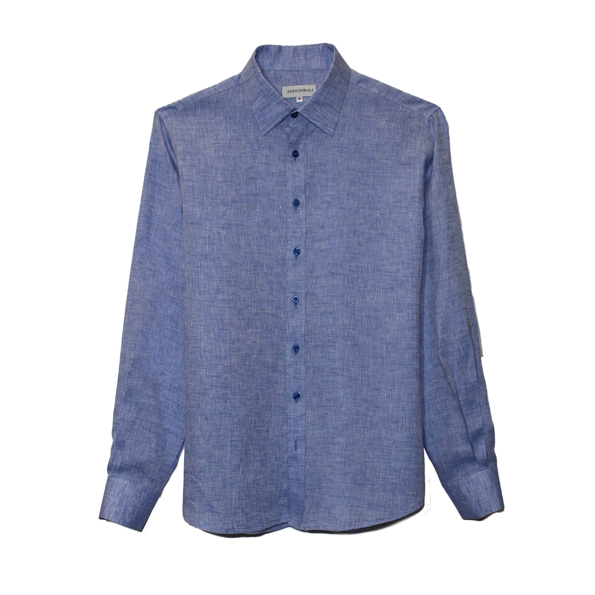 Camisa Lino Azulino - Zaza Dorali