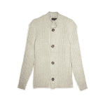 Sweater Chaqueta Cuello Alto Crudo - Zaza Dorali