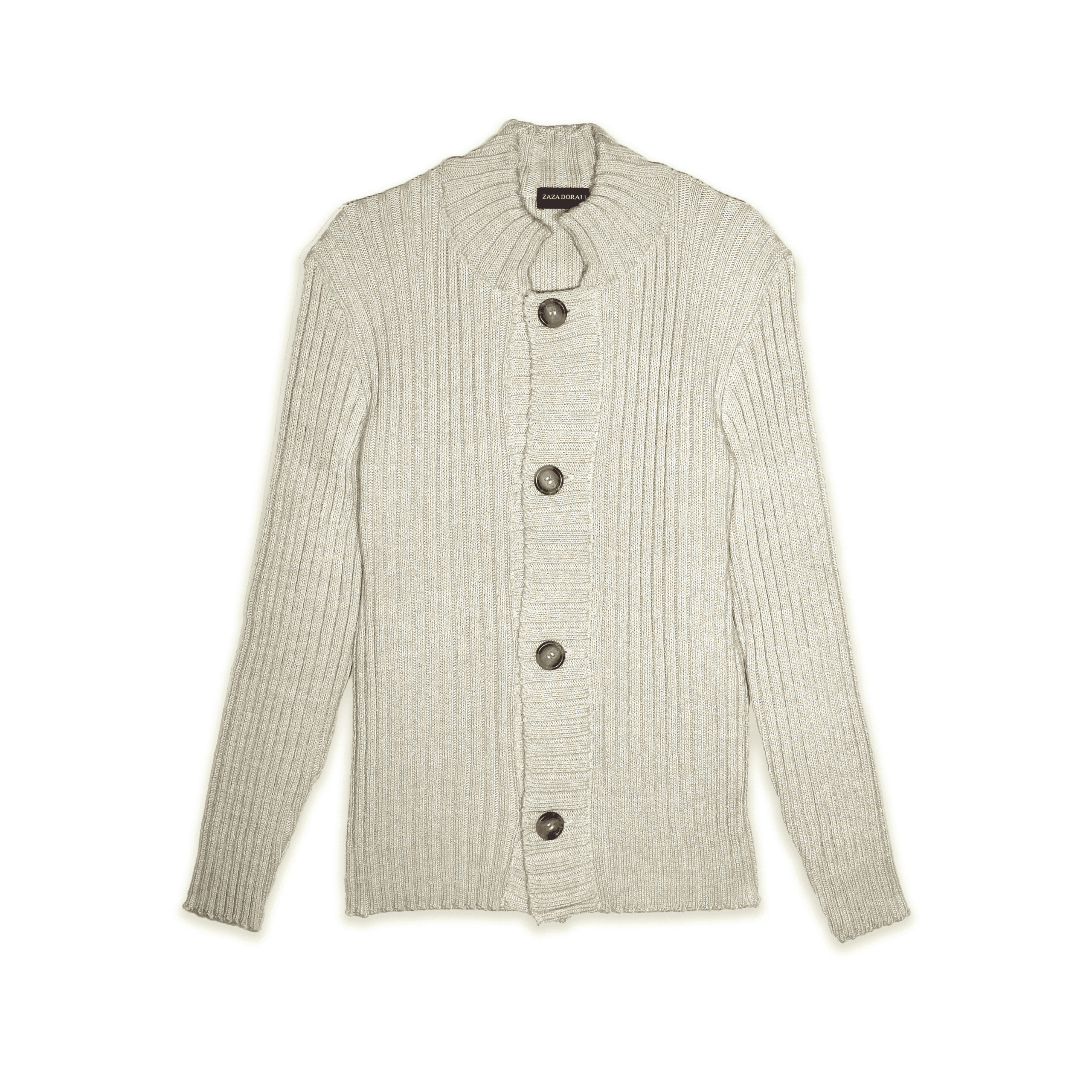 Sweater Chaqueta Cuello Alto Crudo - Zaza Dorali