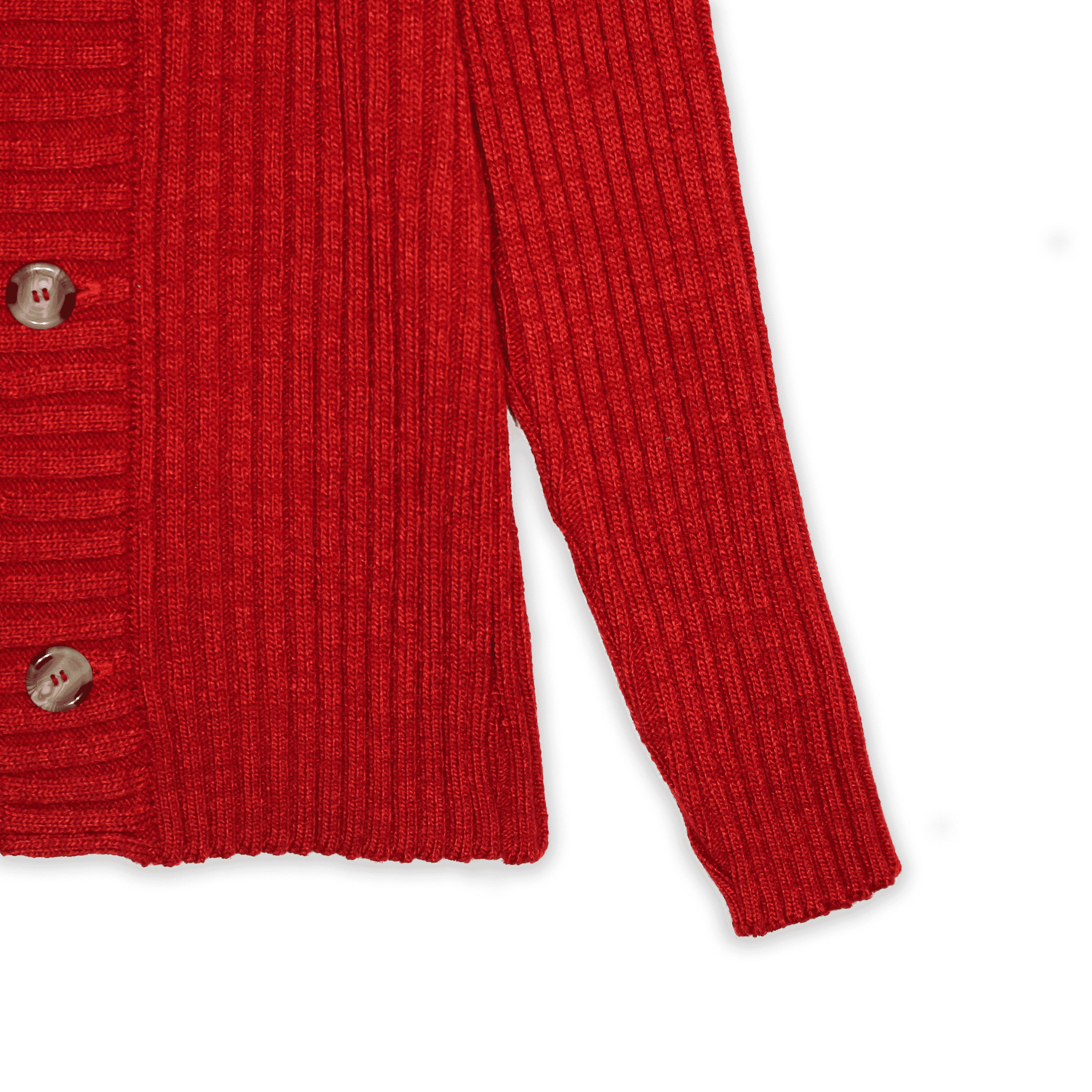 Sweater Chaqueta Cuello Alto Rojo Italiano, vista 3