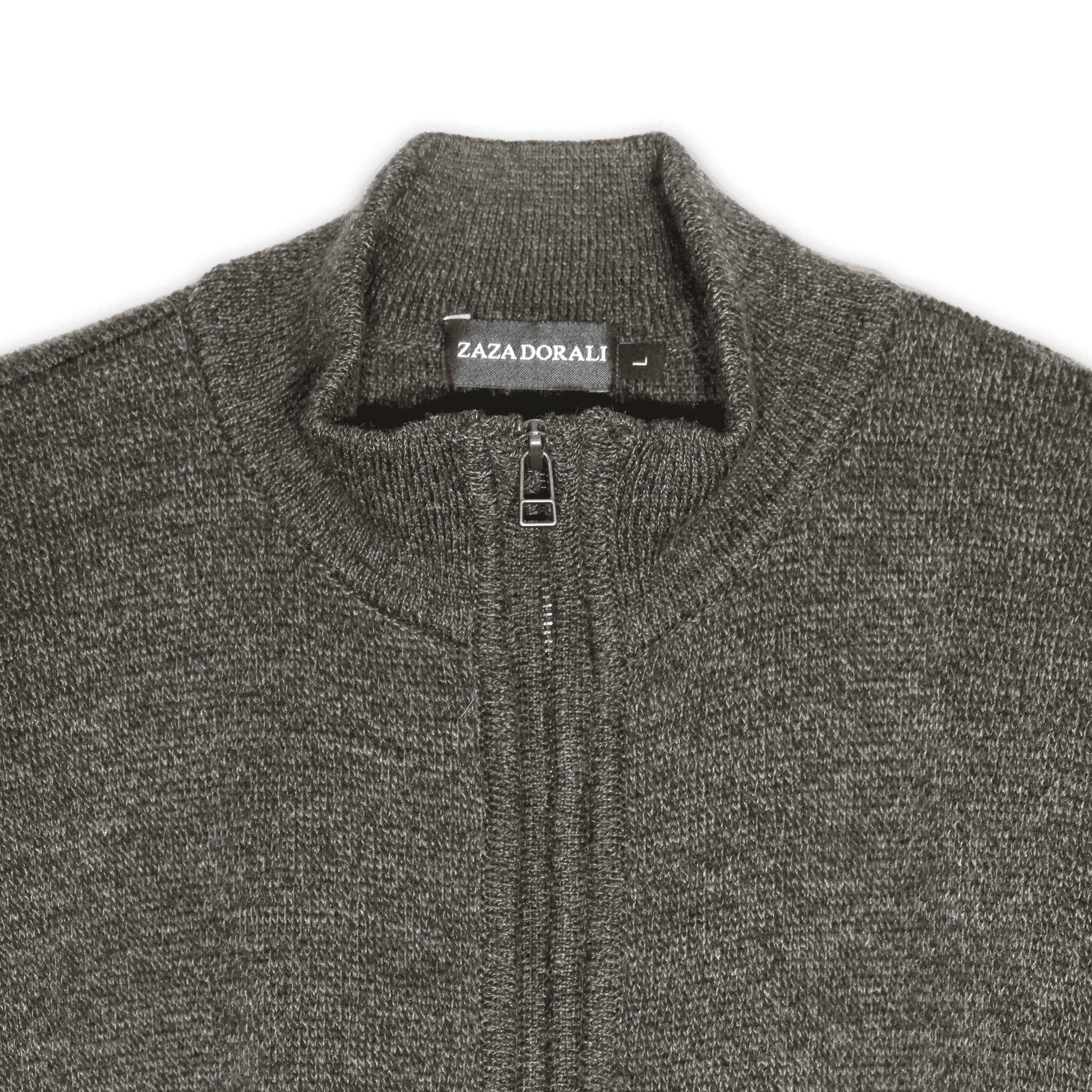 Sweater Semi Beatle con Cierre Tabaco, vista 2