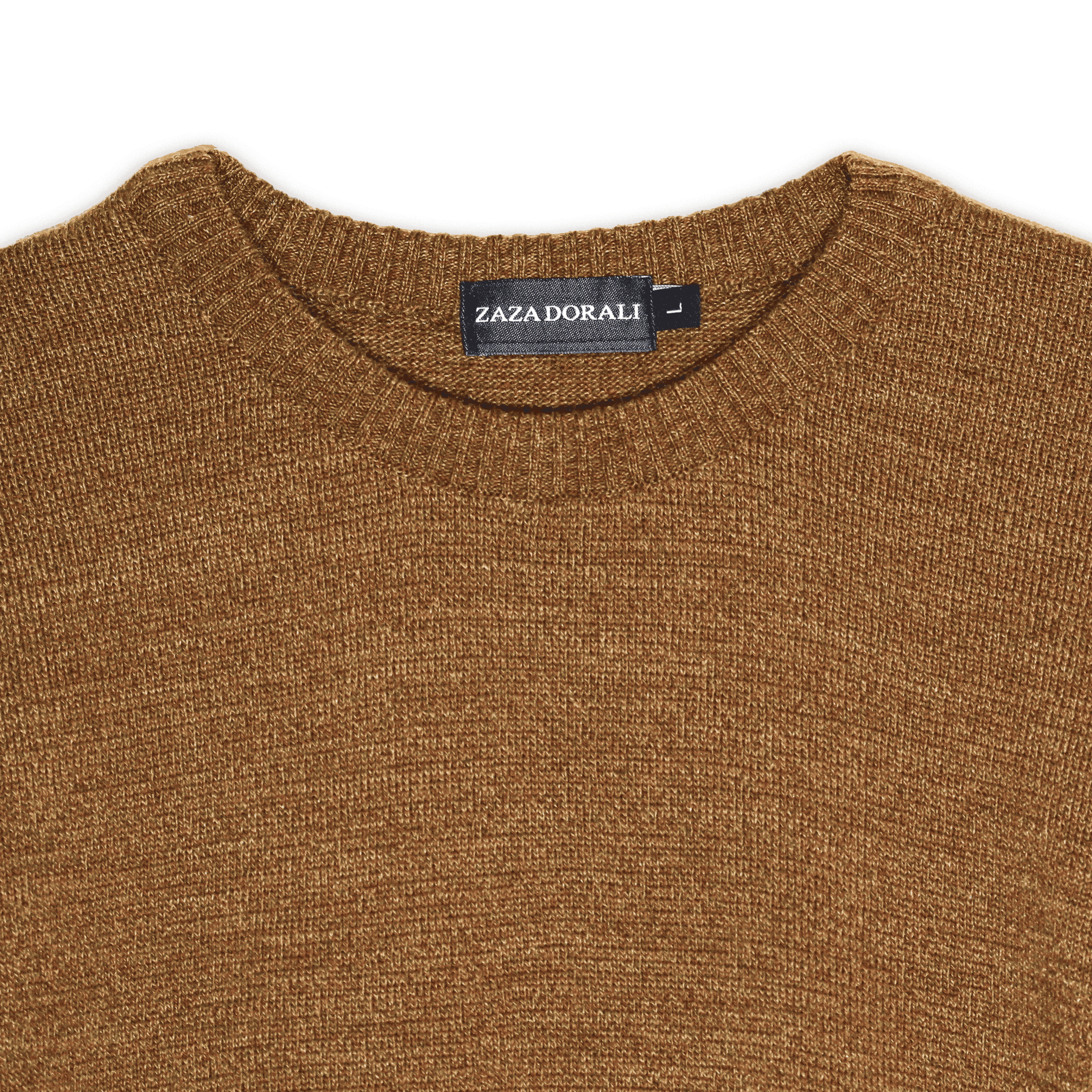 Sweater Cuello Redondo Camel, vista 2