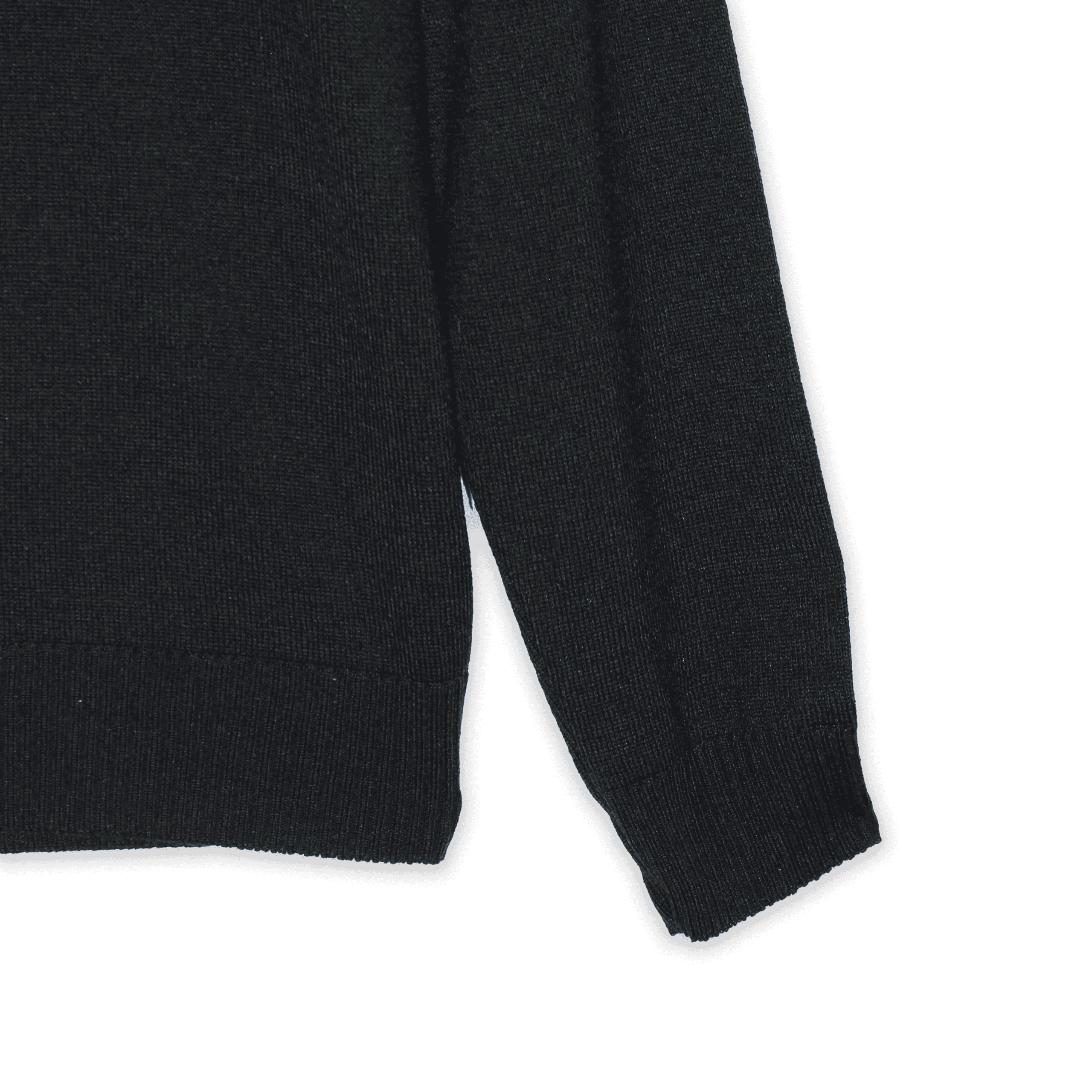 Sweater Cuello Redondo Negro, vista 3