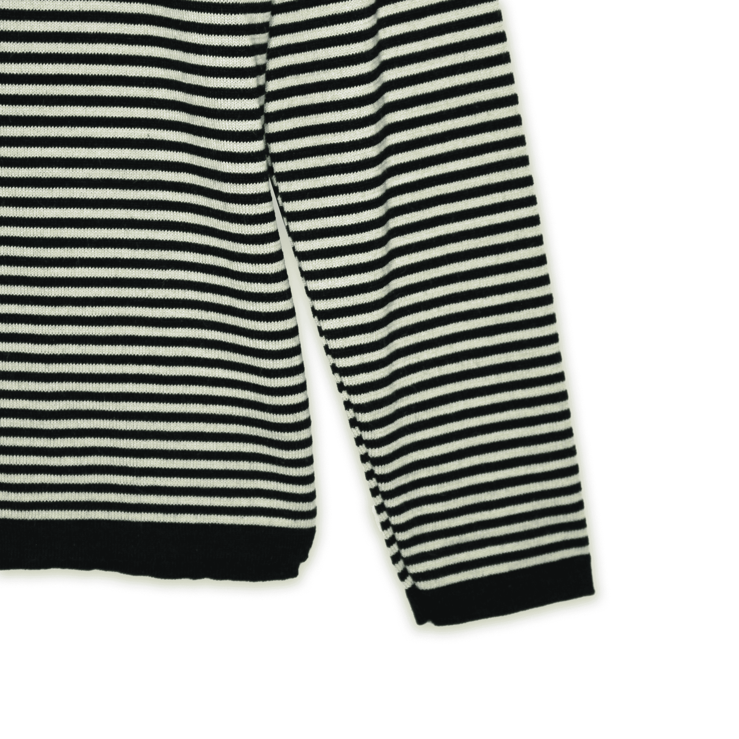 Sweater Cuello Redondo Listado Negro, vista 3